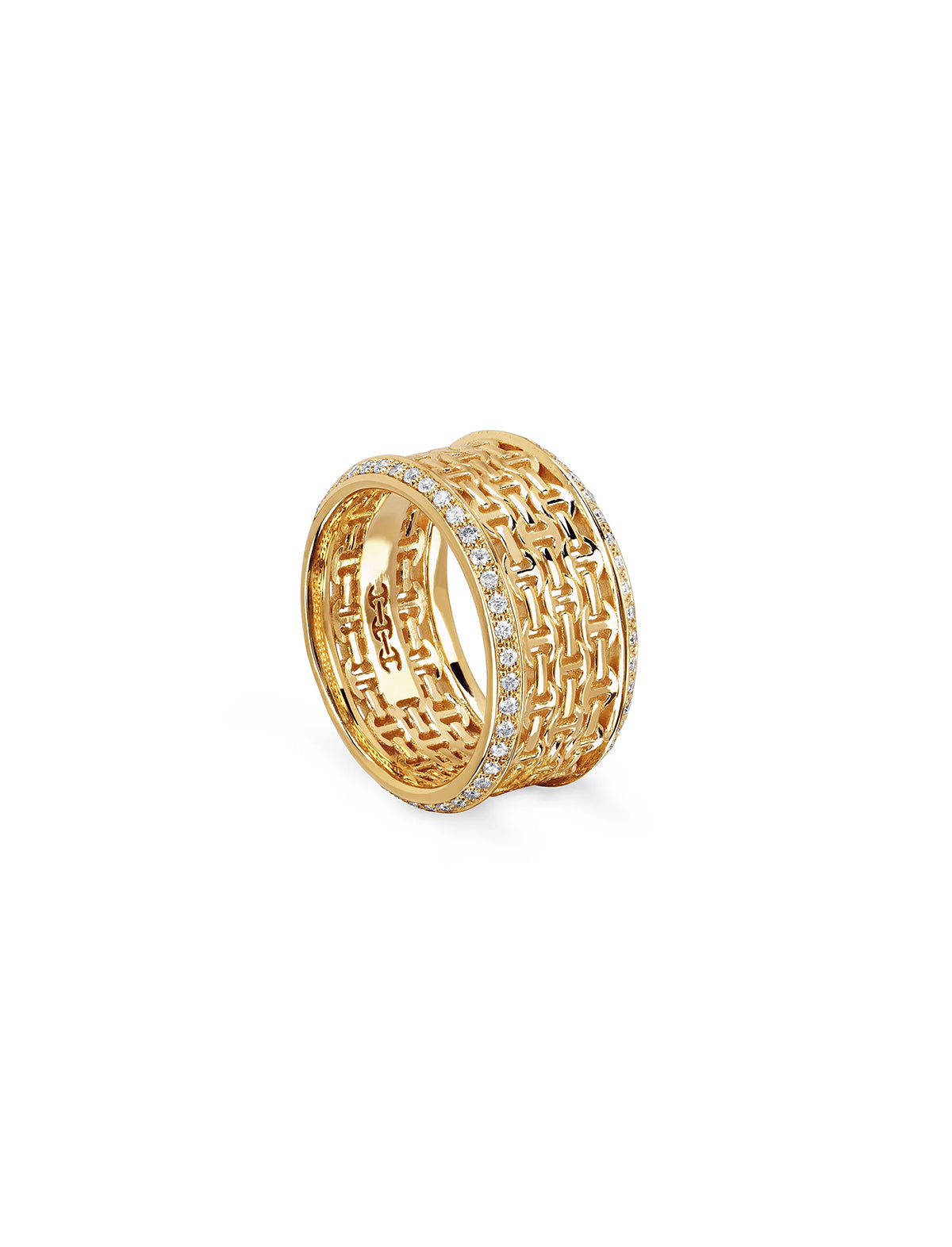 HOORSENBUHS Stapel I with Diamonds Ring 18k Yellow Gold