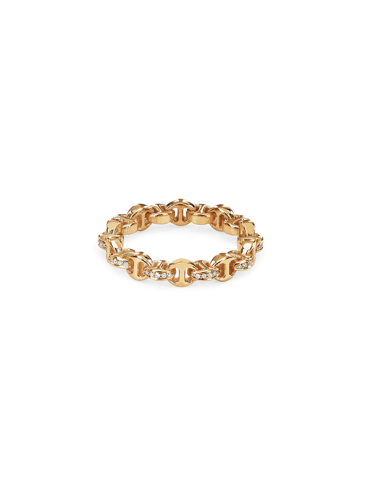 HOORSENBUHS Strut with Diamonds Ring 18k Yellow Gold