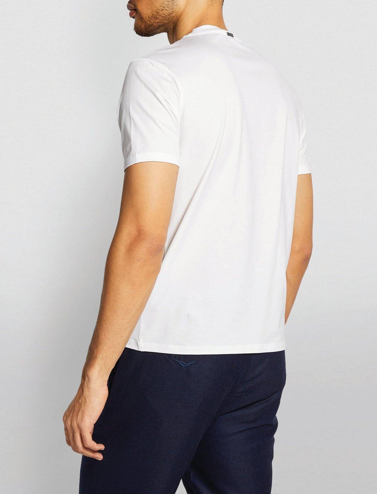 HERNO Superfine Cotton Stretch T-Shirt In White | CLOSET Singapore