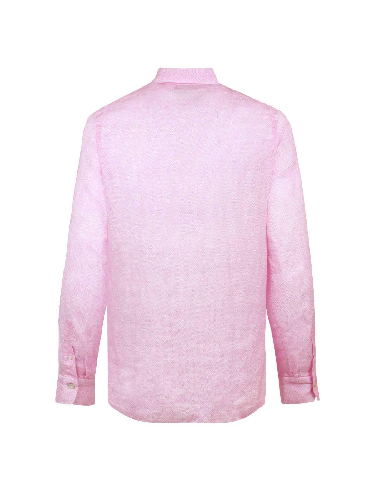 FINAMORE 1925 Tokyo Slim Fit Printed Shirt in Pink | CLOSET Singapore