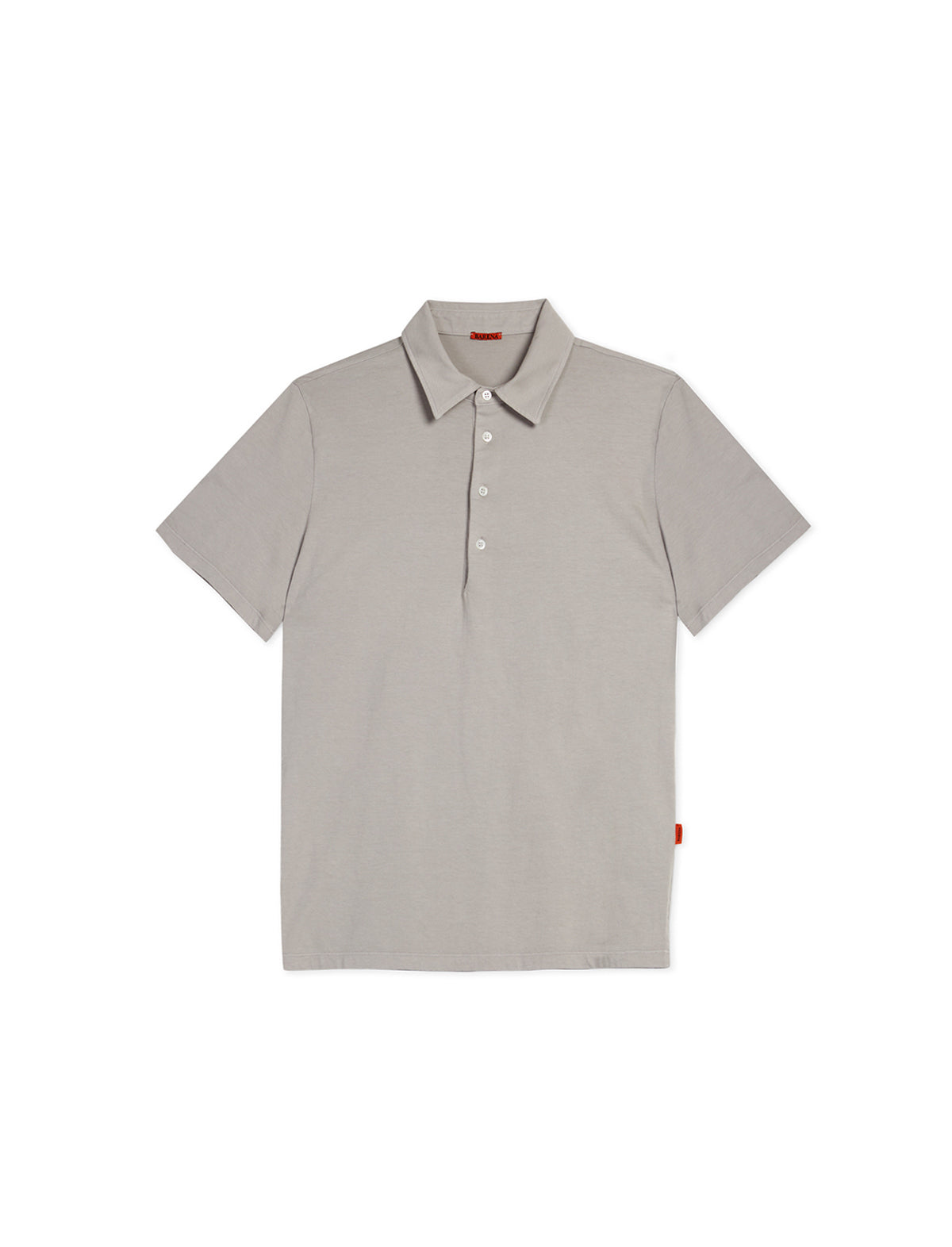 BARENA VENEZIA Cotton Jersey Polo Shirt in Pearl Grey