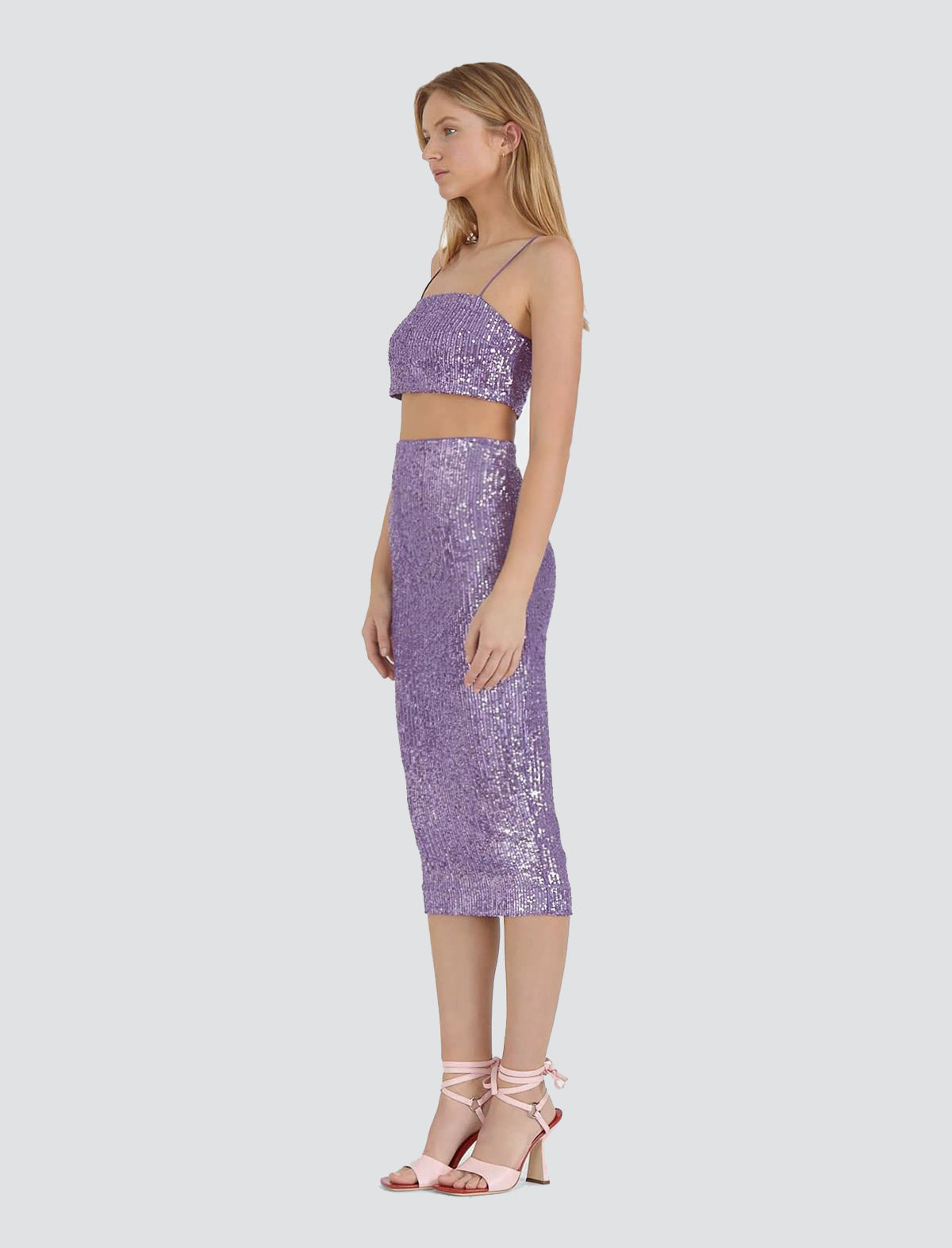 ROTATE Birger Christensen Tasha Pencil Skirt in Dewberry