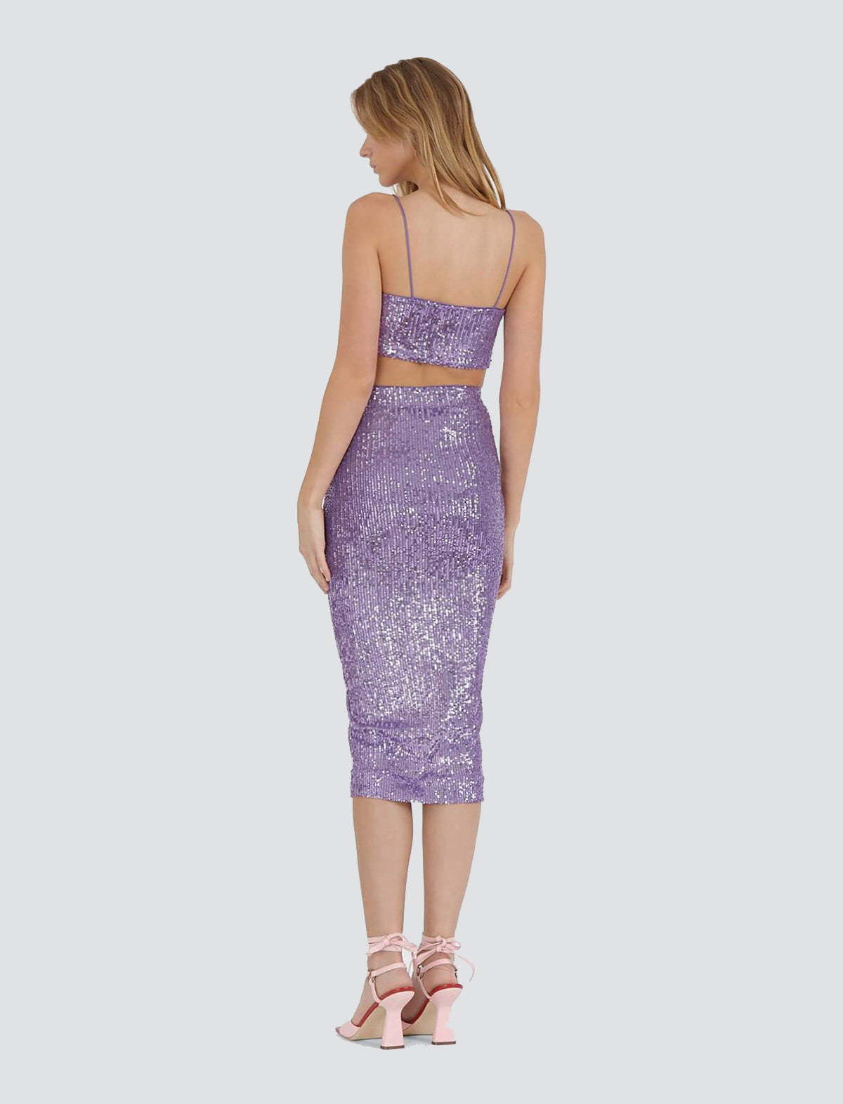 ROTATE Birger Christensen Tasha Pencil Skirt in Dewberry