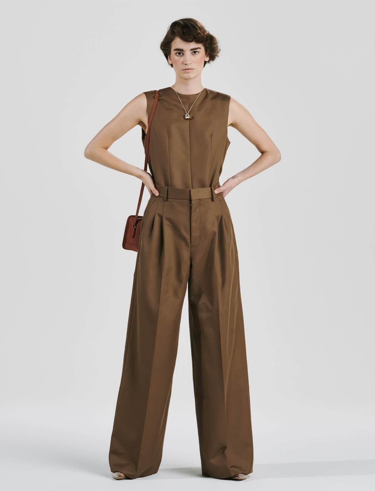 BEAUTIFUL PEOPLE Jumpsuit In Amber Brown | CLOSET Singapore