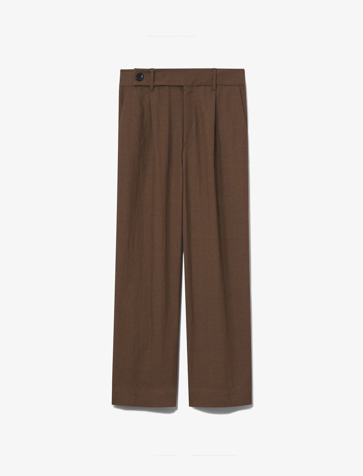 Proenza Schouler White Label Drapey Suiting Wide Leg Pant in Coffee