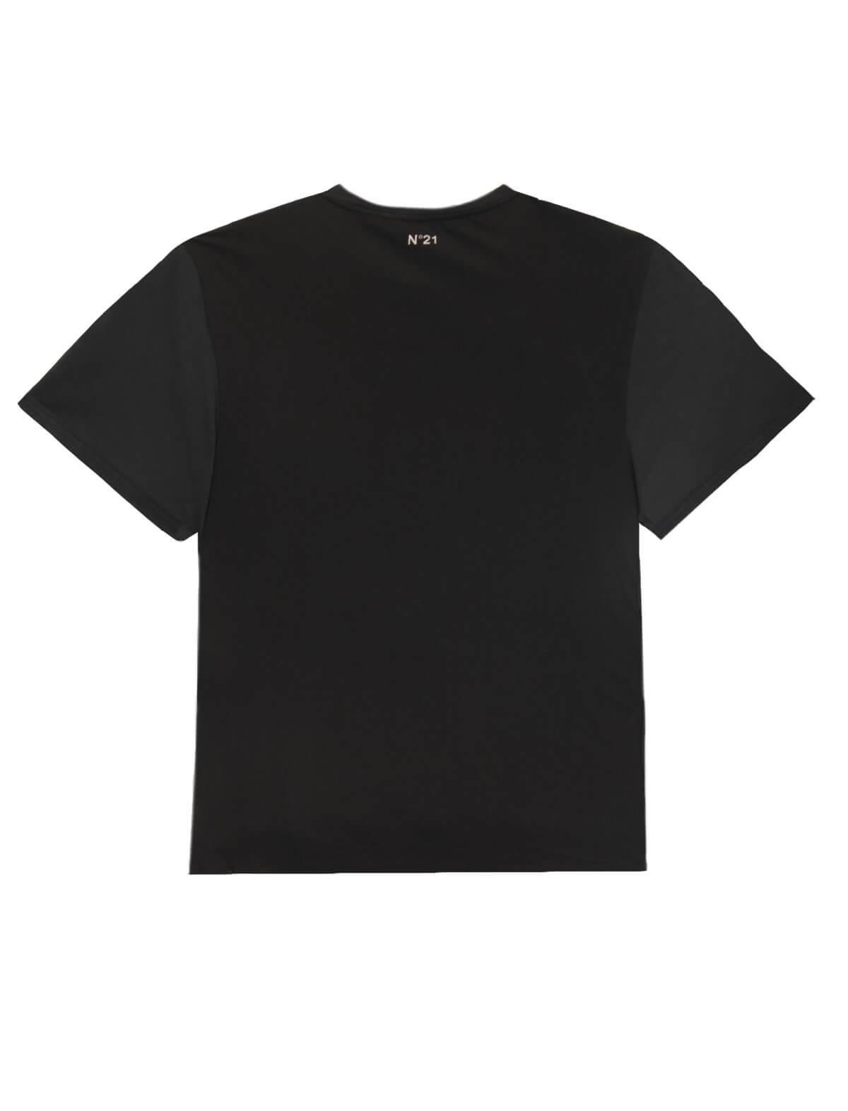 Nº21 Printed Slogan Cotton Jersey T-Shirt in Black | CLOSET Singapore