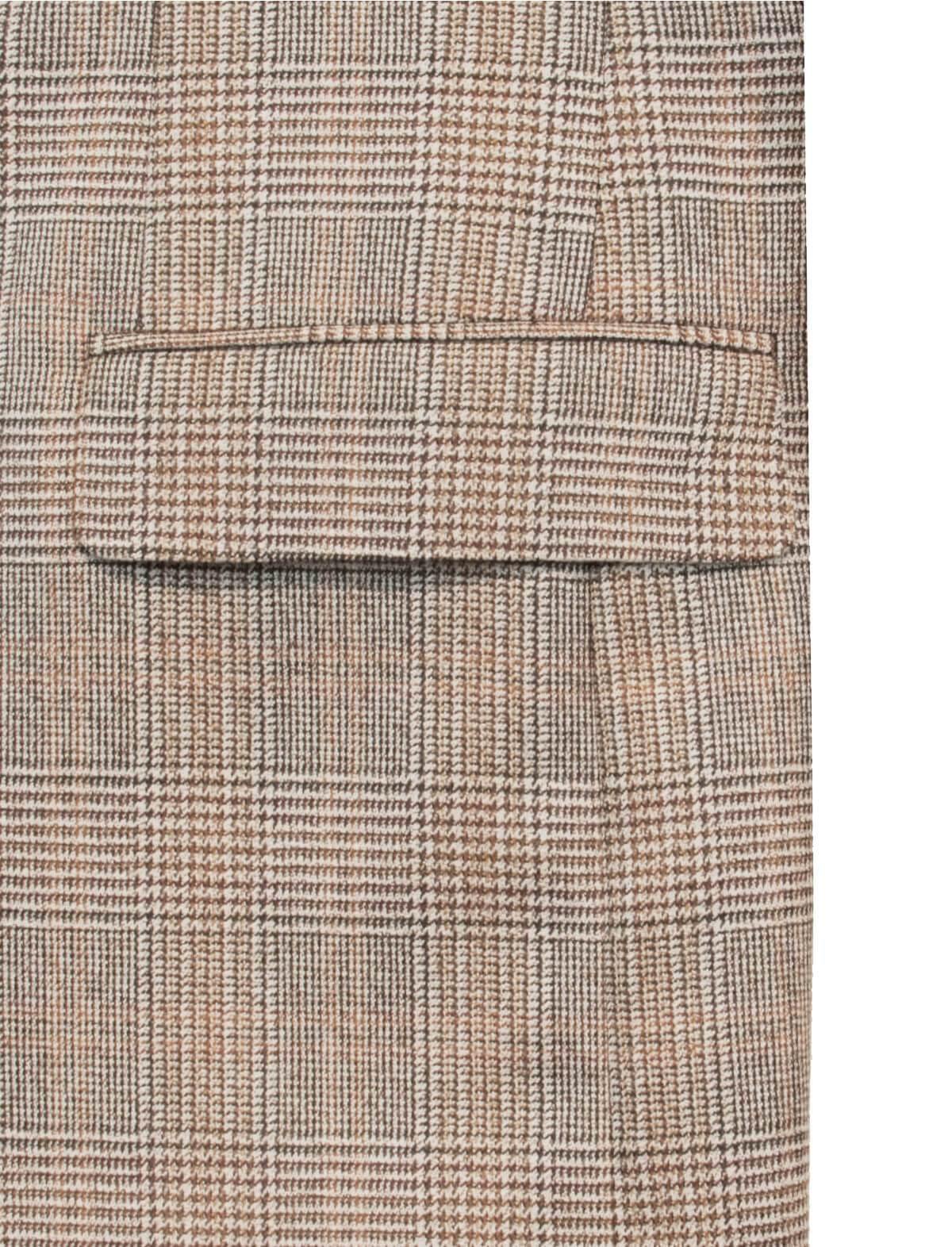 CARUSO Single-breasted Glen Checked Blazer in Brown Amber | CLOSET Singapore