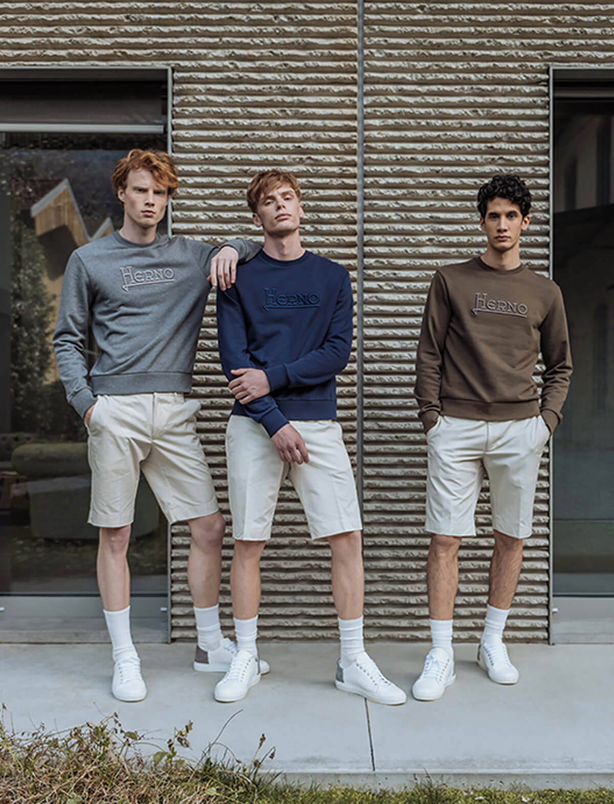 HERNO Cotton Sweater in Military Green