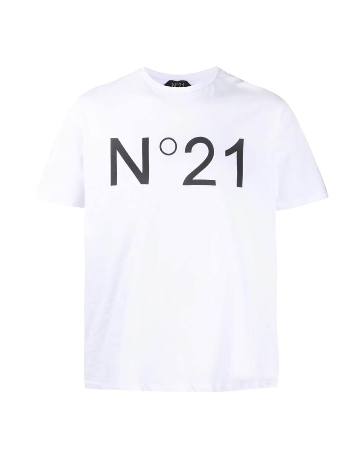 Nº21 Logo Cotton Jersey T-Shirt In White | CLOSET Singapore