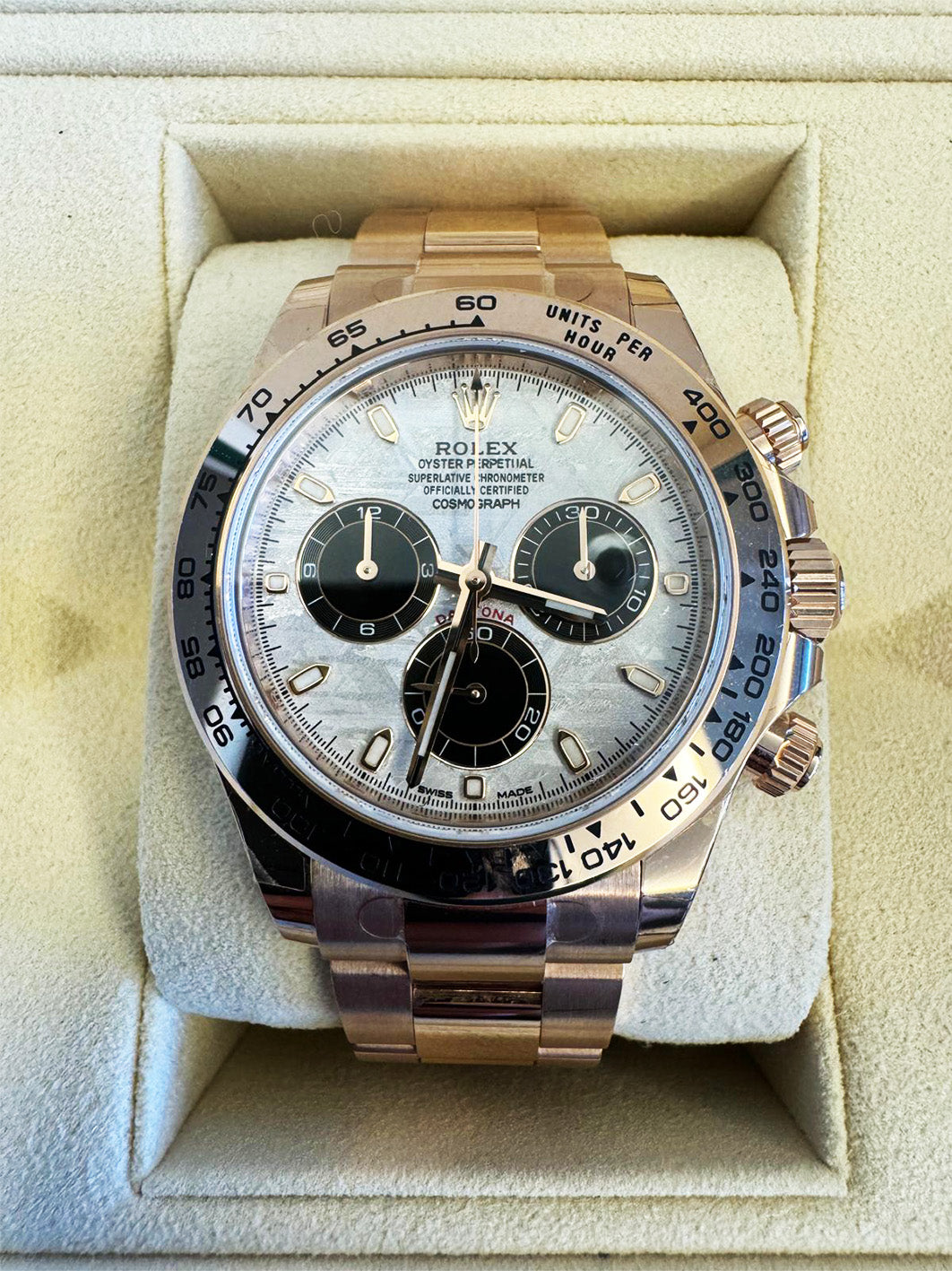 Rolex Cosmograph Daytona 18ct Everose Gold Meteorite/Black Index  116505