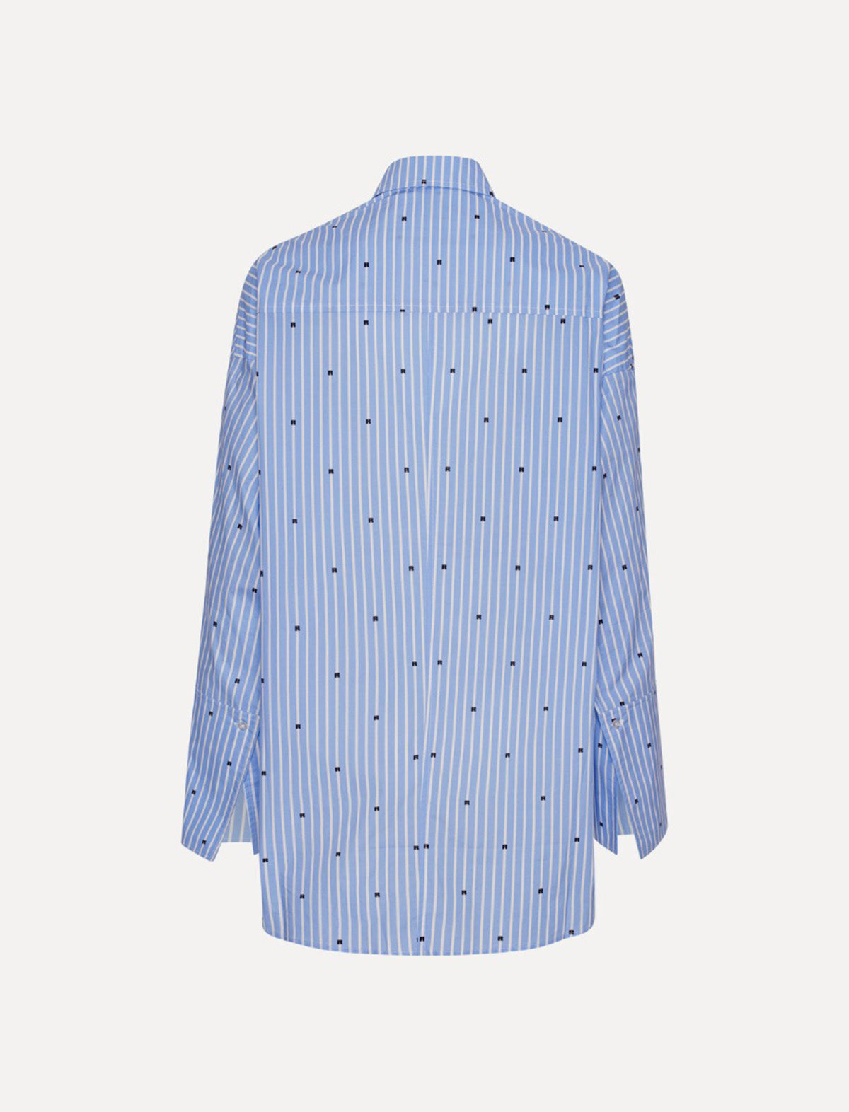 ROTATE SUNDAY 8 Oversized Shirt In Blue Logo Stripe