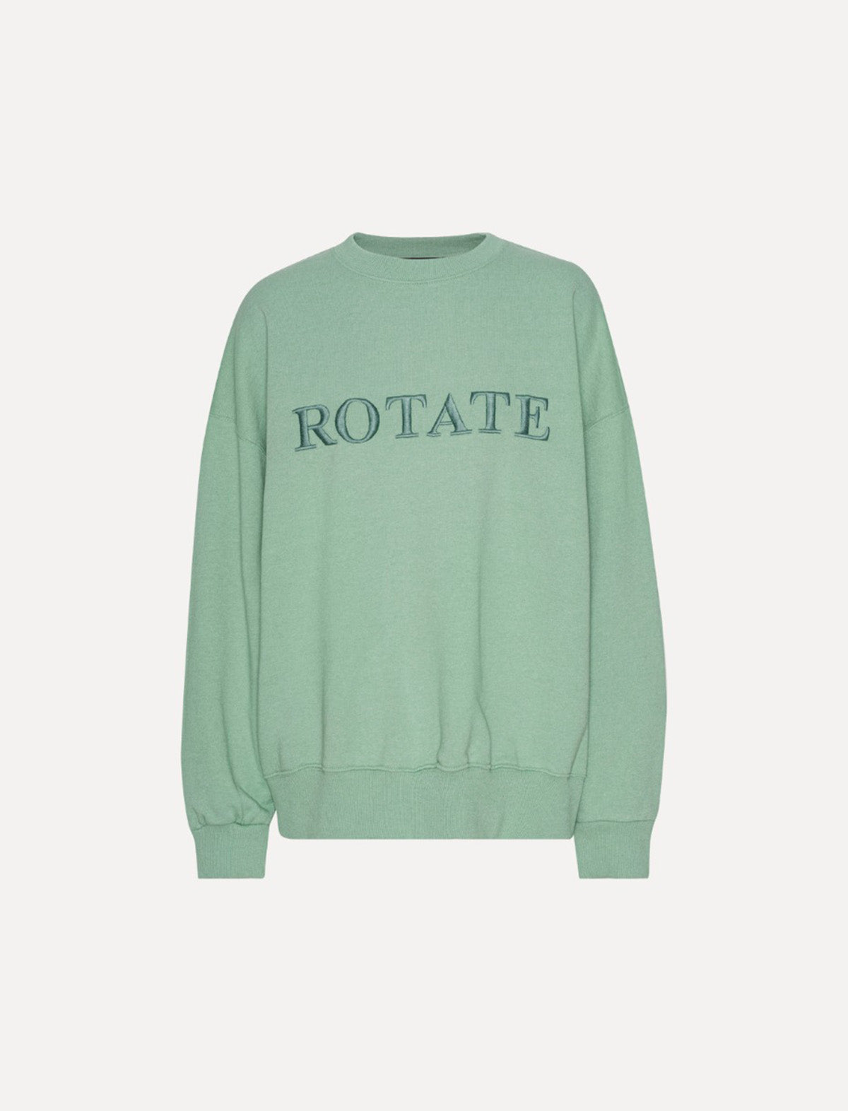 ROTATE SUNDAY 8 Sweat Logo Crewneck In Granite Green