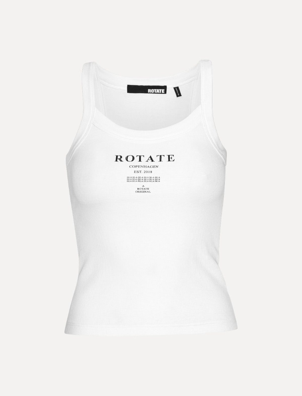 ROTATE SUNDAY 8 Ribbed Tank Top In Bright White