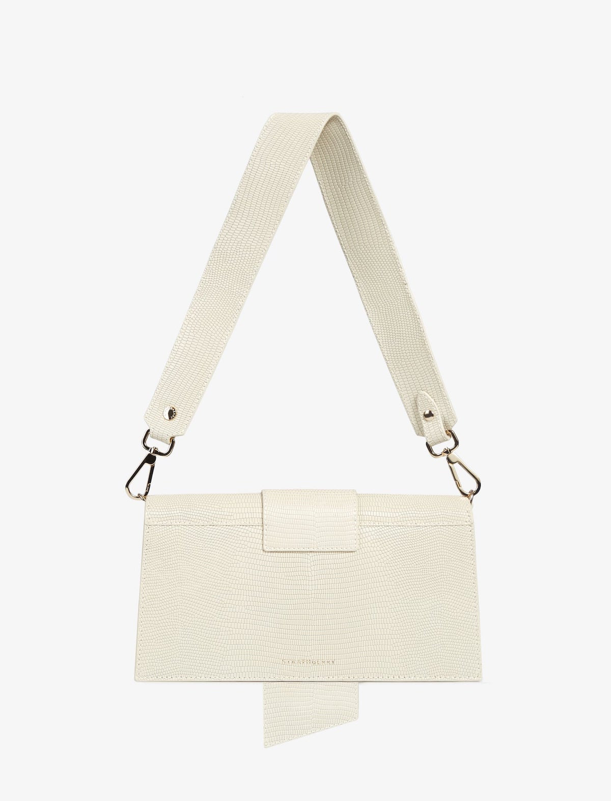 STRATHBERRY Mini Crescent Bag in Embossed Vanilla