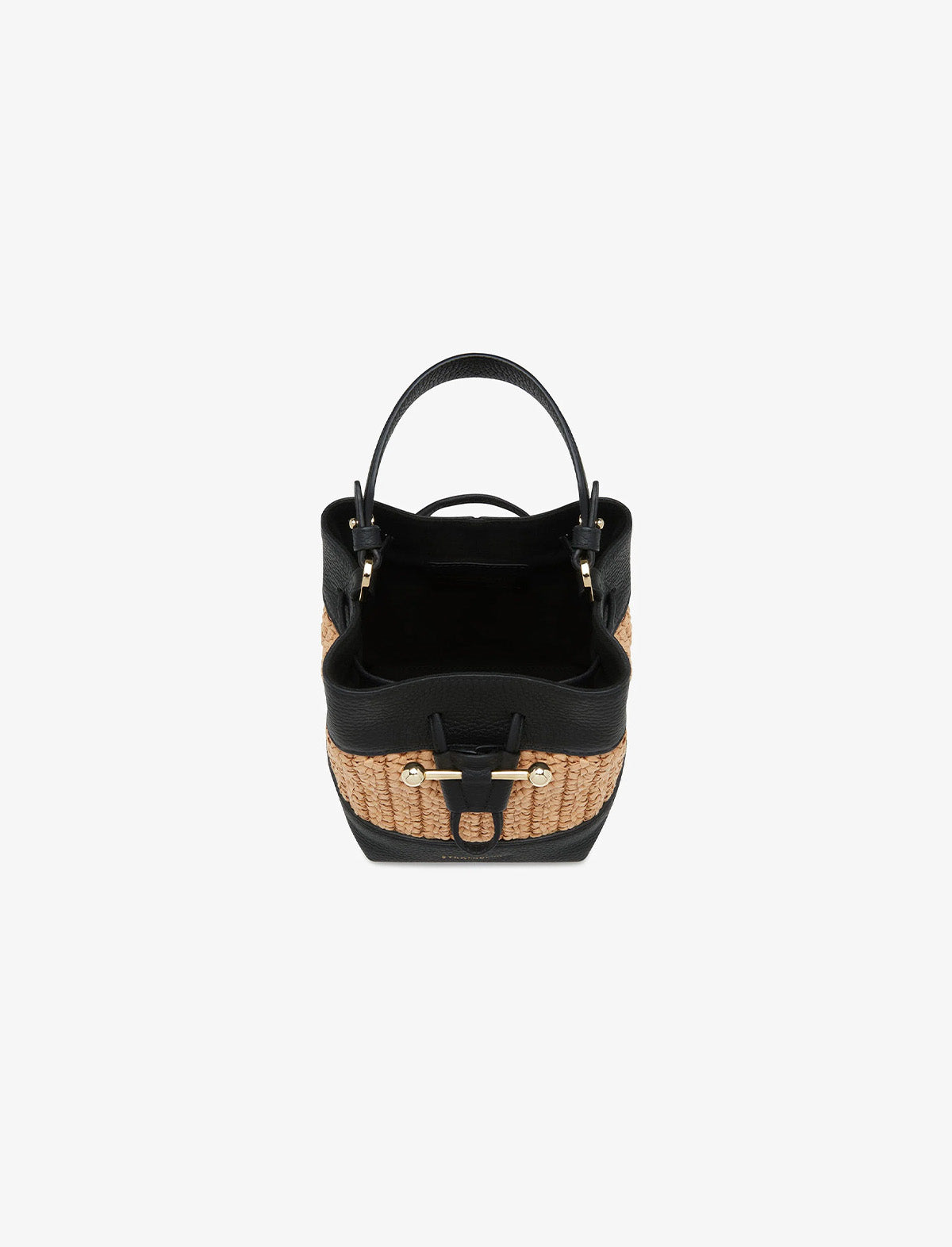 STRATHBERRY Osette Bag In Raffia/Black