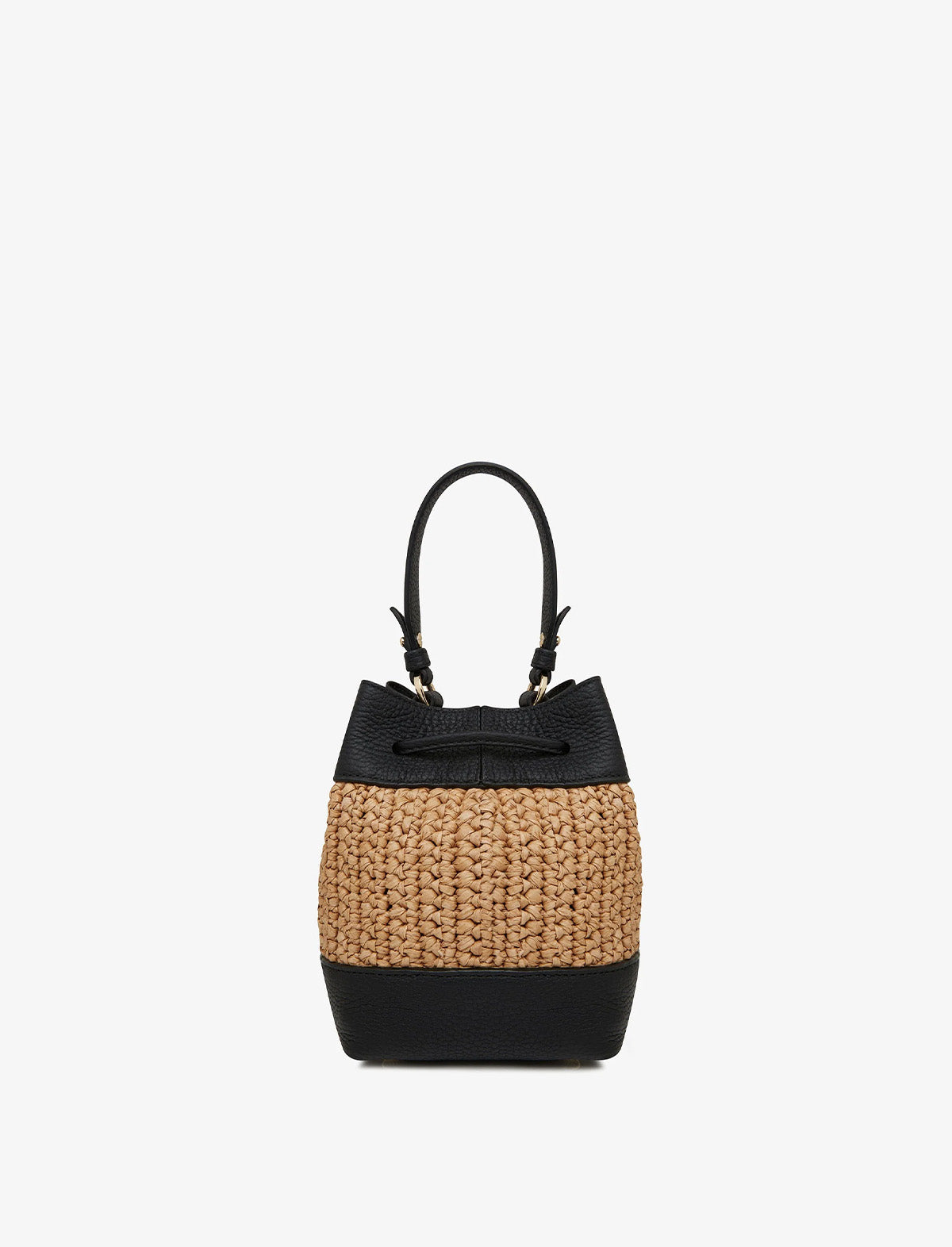 STRATHBERRY Osette Bag In Raffia/Black