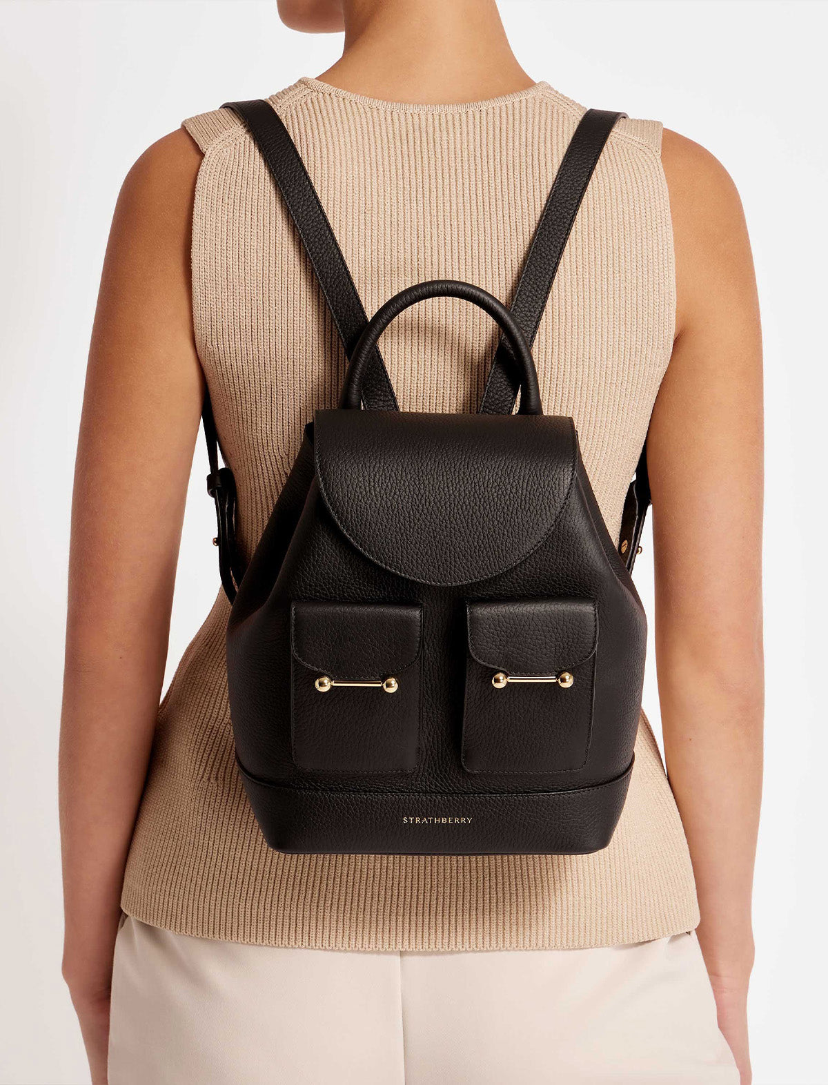 STRATHBERRY Osette Backpack In Black