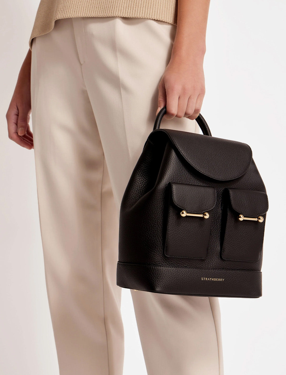 STRATHBERRY Osette Backpack In Black