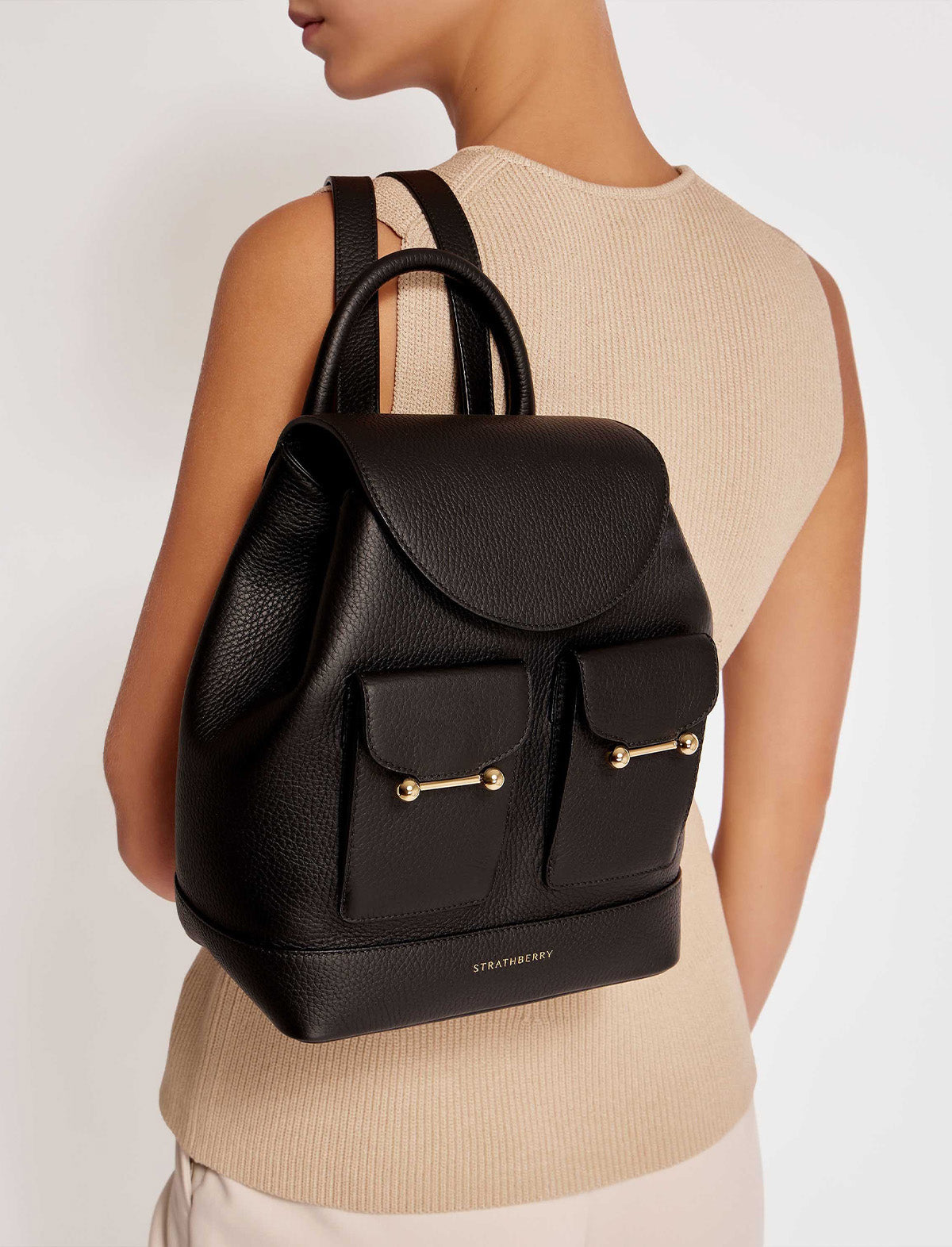 STRATHBERRY Osette Backpack In Black