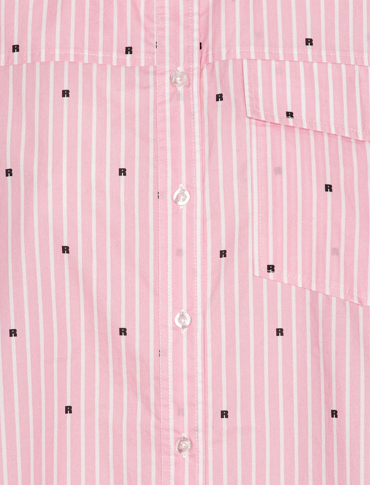 ROTATE SUNDAY 8 Oversized Shirt In Pink Logo Stripe