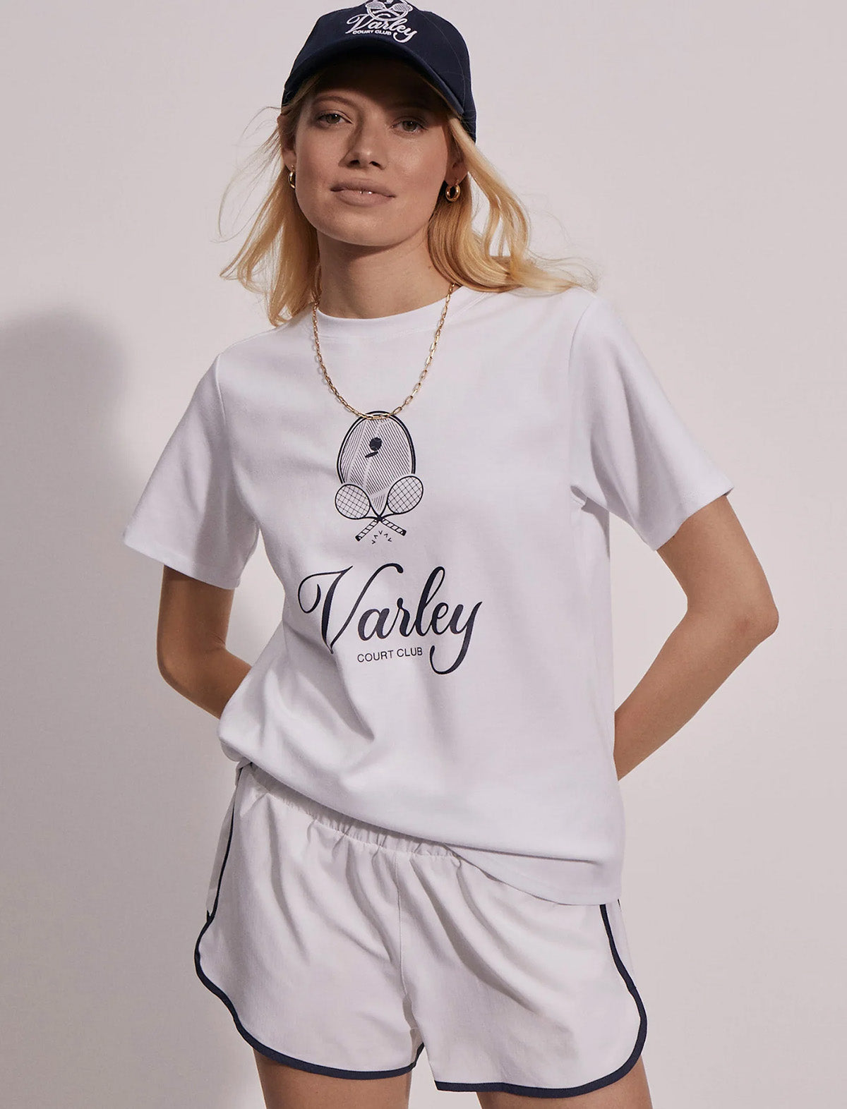 VARLEY Coventry Branded Tee In White