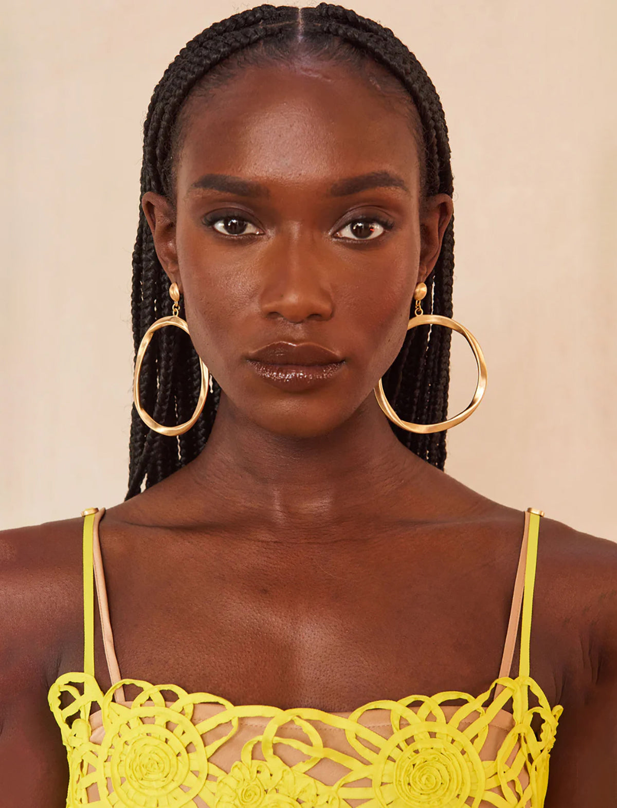 CULT GAIA Serena Earrings in Brushed Brass