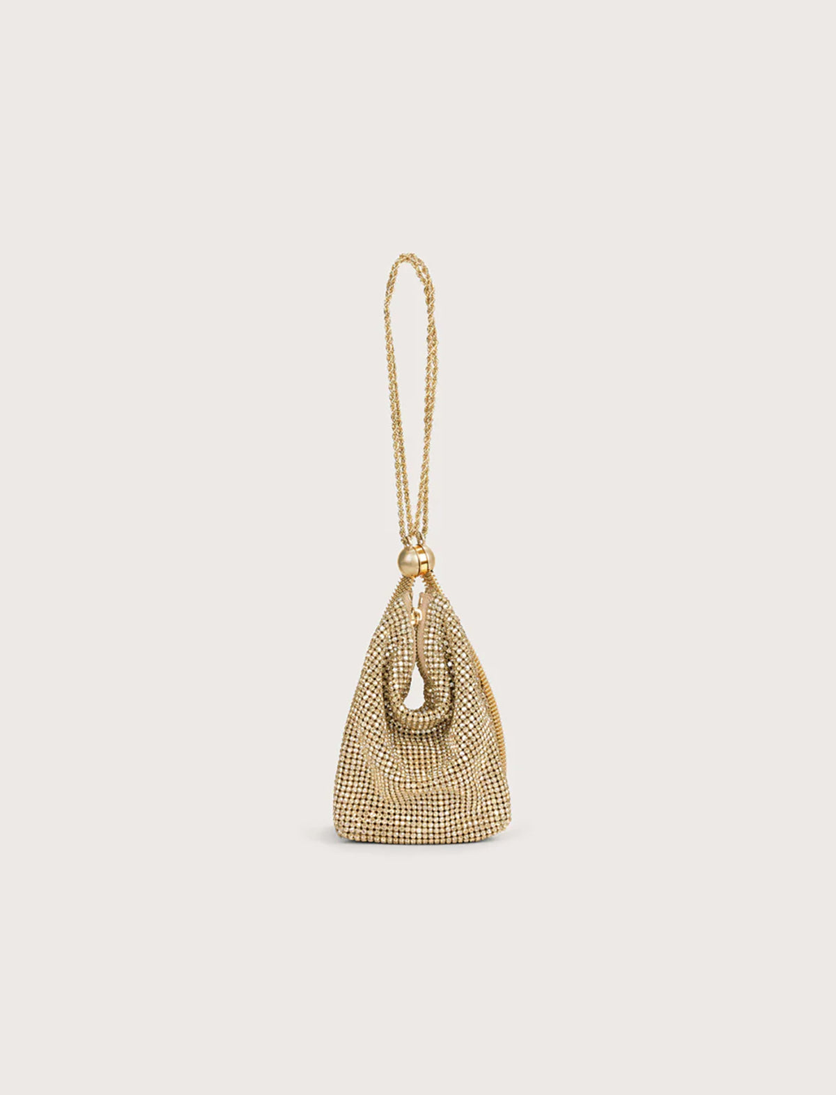 CULT GAIA Rue Wristlet Rhinestone Bag in Sand Dollar CLOSET