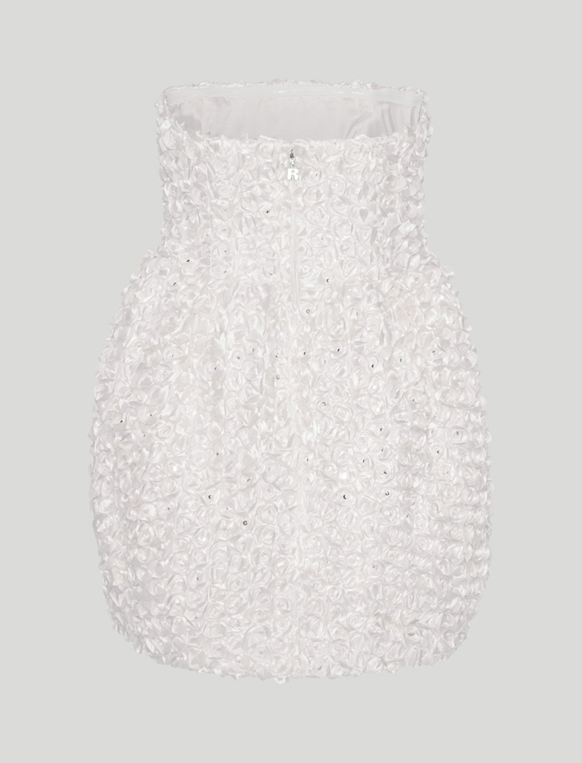 ROTATE BIRGER CHRISTENSEN 3D Flower Mini Dress in Bright White