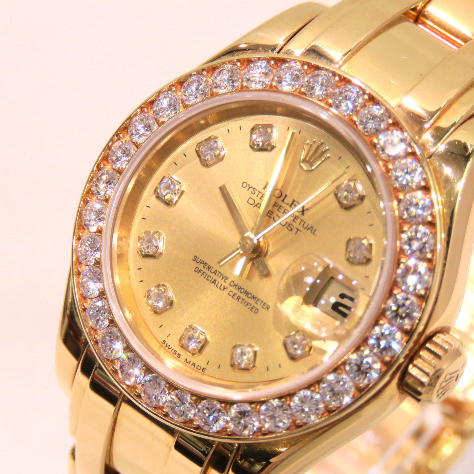 ROLEX LADY-DATEJUST 28 PEARL MASTER