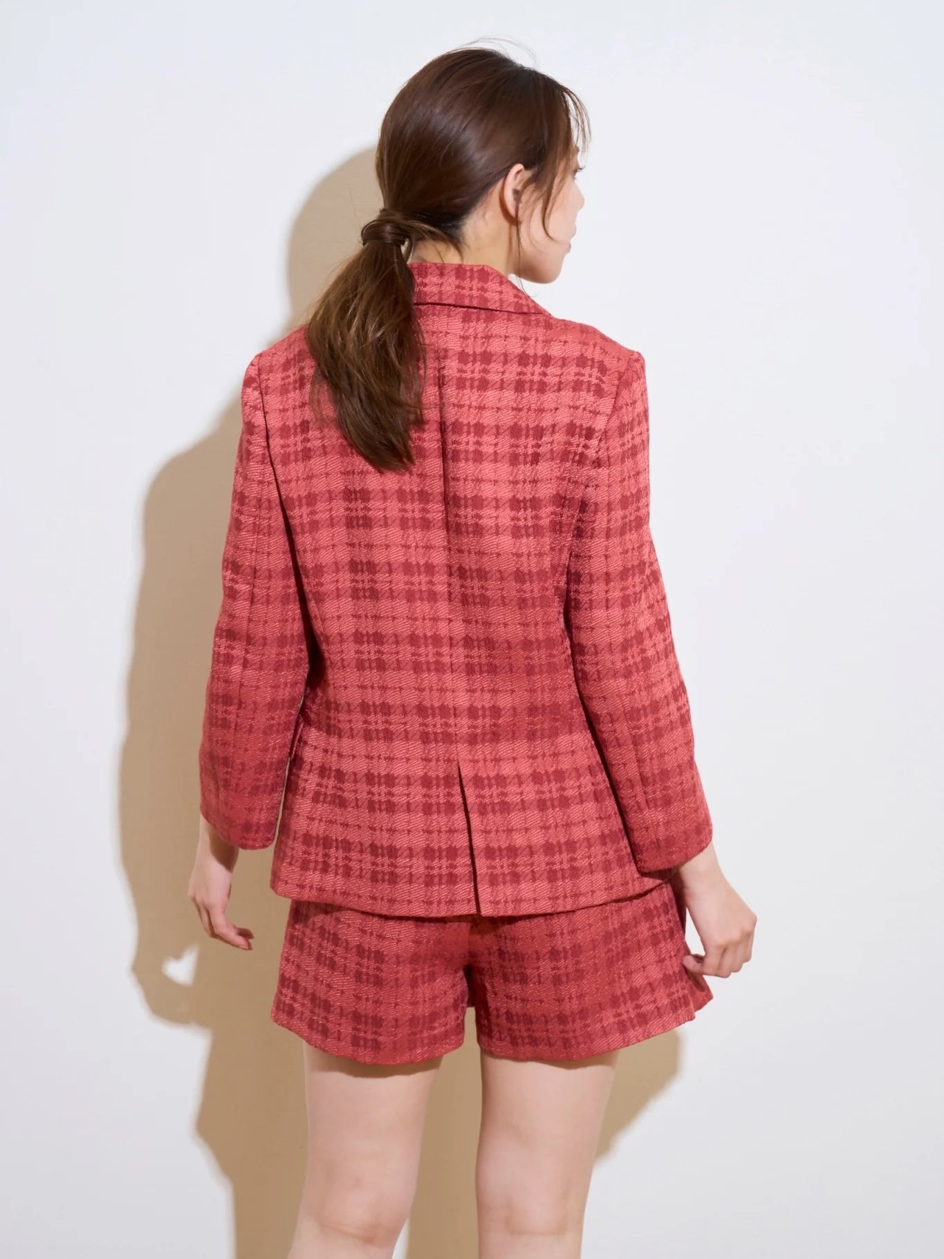 RICORD Tweed Jacket In Red