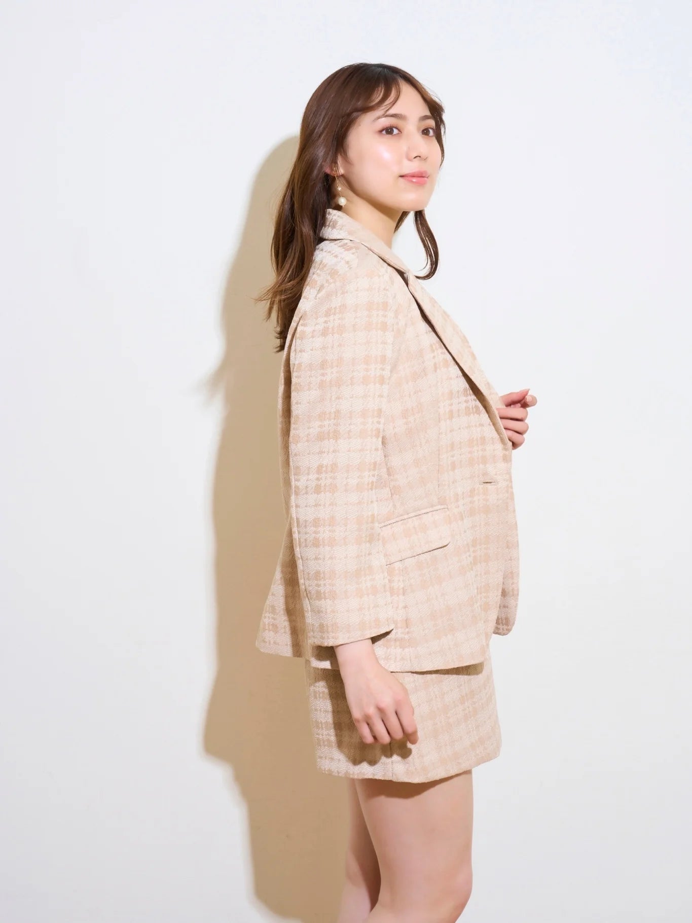 RICORD Tweed Jacket In Beige