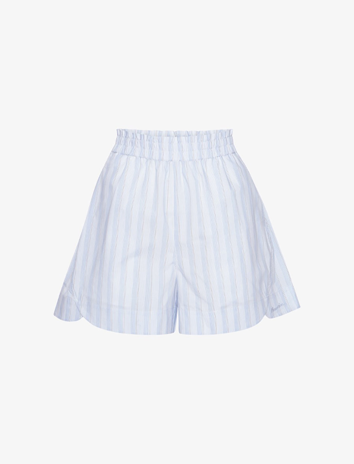 REMAIN Striped Wide Shorts in Grapemist Comb