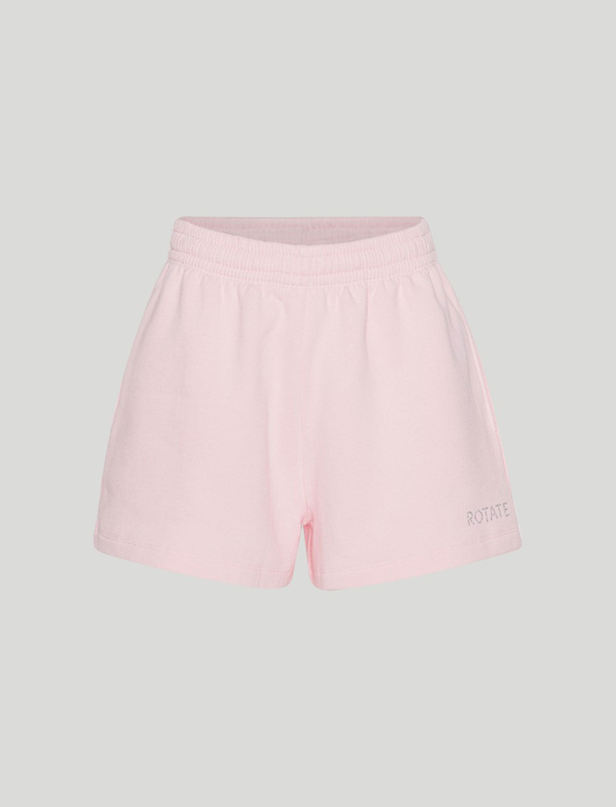 ROTATE SUNDAY 6 Crystal Logo Sweat Shorts in Almond Blossom