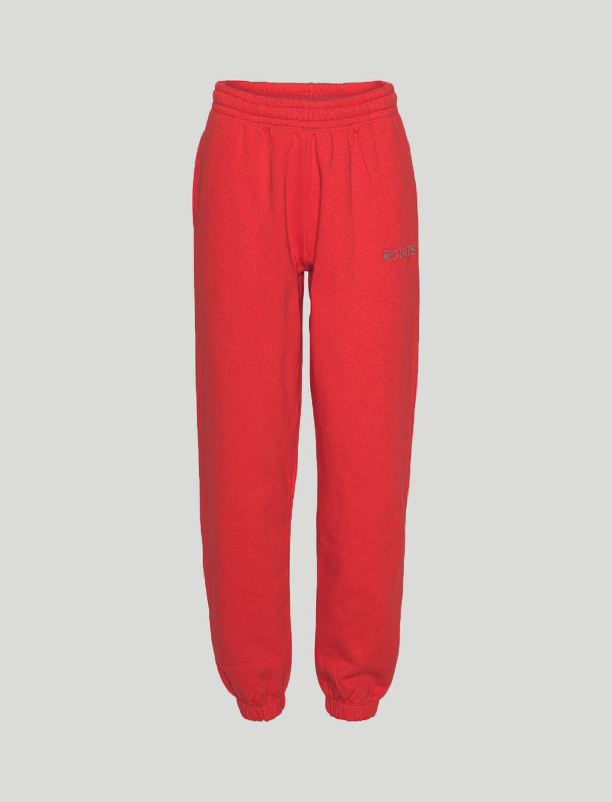 ROTATE SUNDAY 6 Crystal Logo Sweatpants in Fiery Red