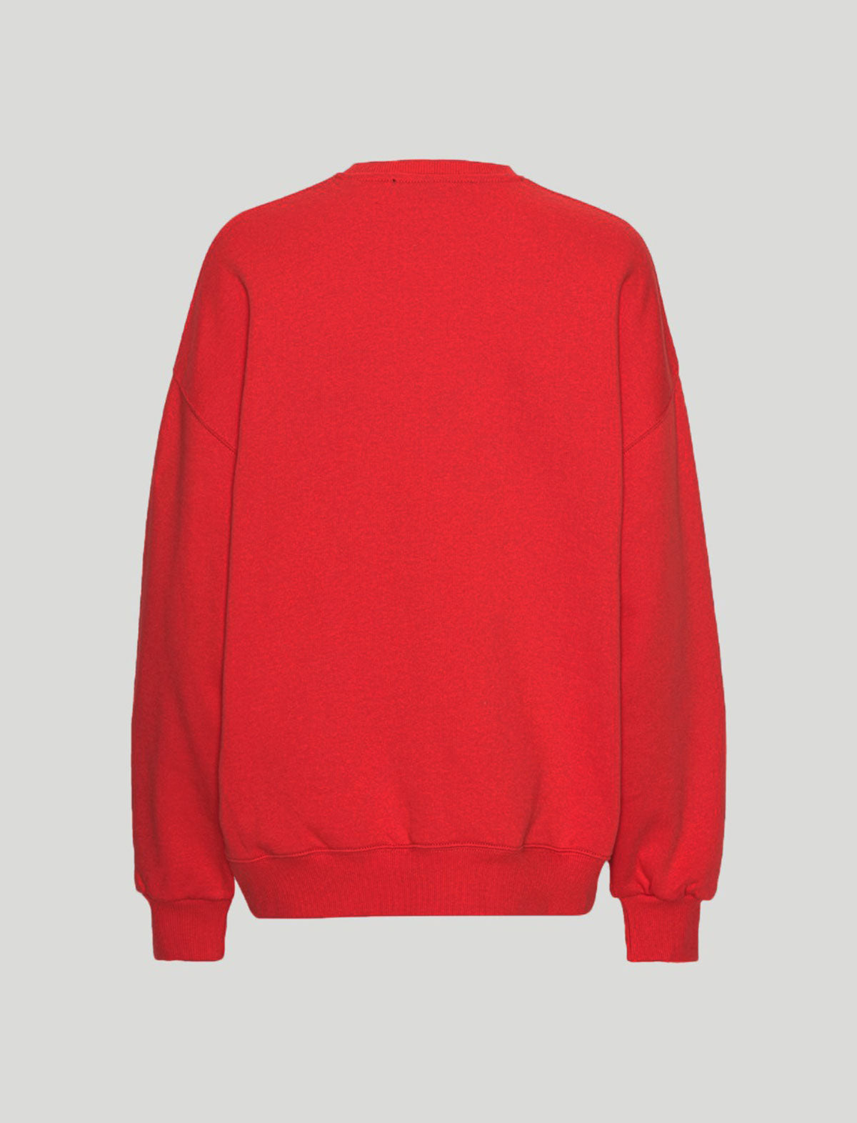 ROTATE SUNDAY 6 Crystal Crewneck Sweater in Fiery Red