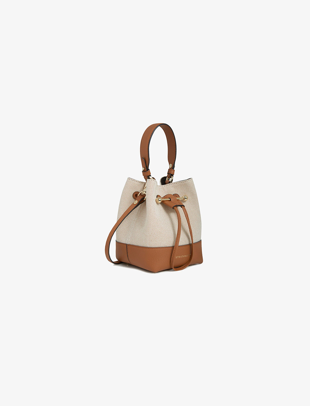 STRATHBERRY Osette Bag In Canvas/Ecru/Tan
