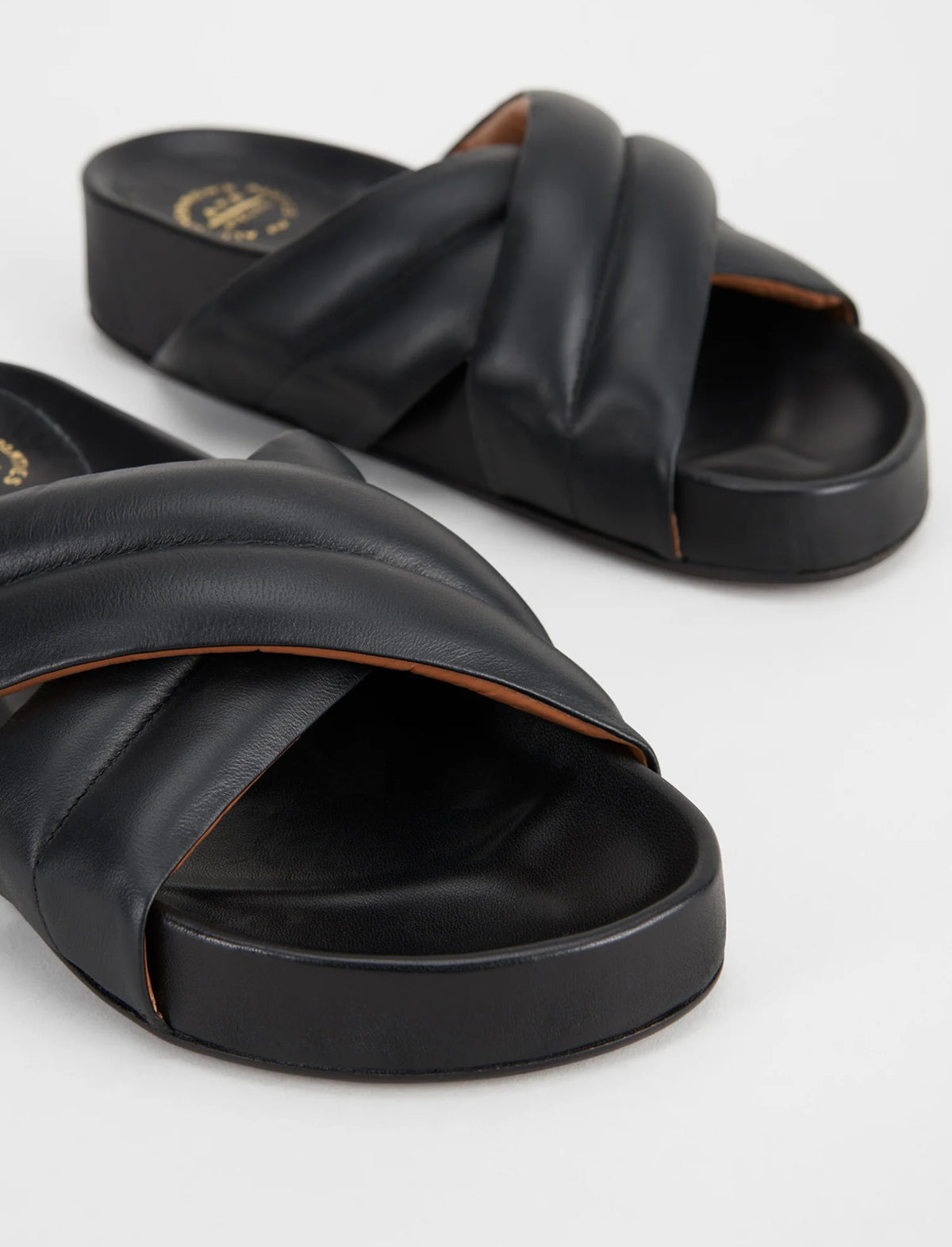ATP Atelier Airali Nappa Everyday Sandals in Black