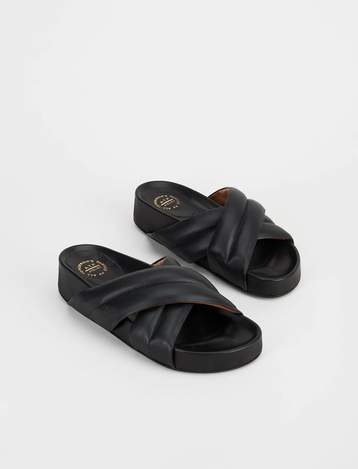 ATP Atelier Airali Nappa Everyday Sandals in Black