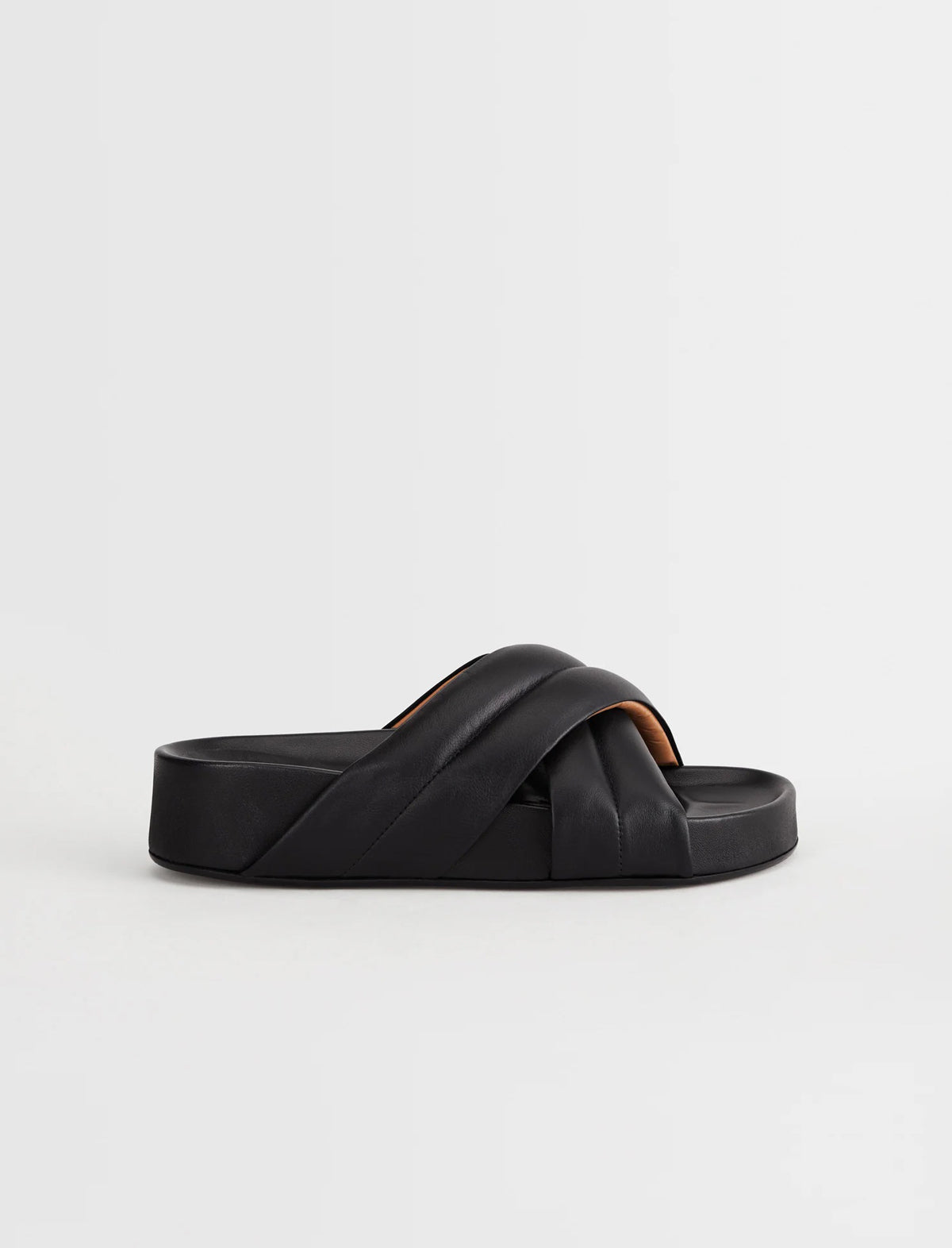 ATP Atelier Airali Nappa Everyday Sandals in Black