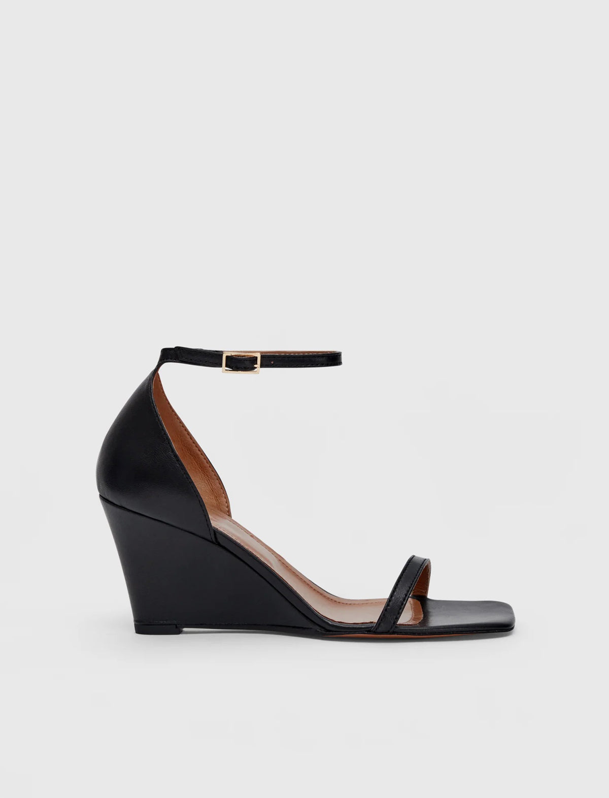 ATP Atelier Morcone Nappa Wedge Sandals in Black