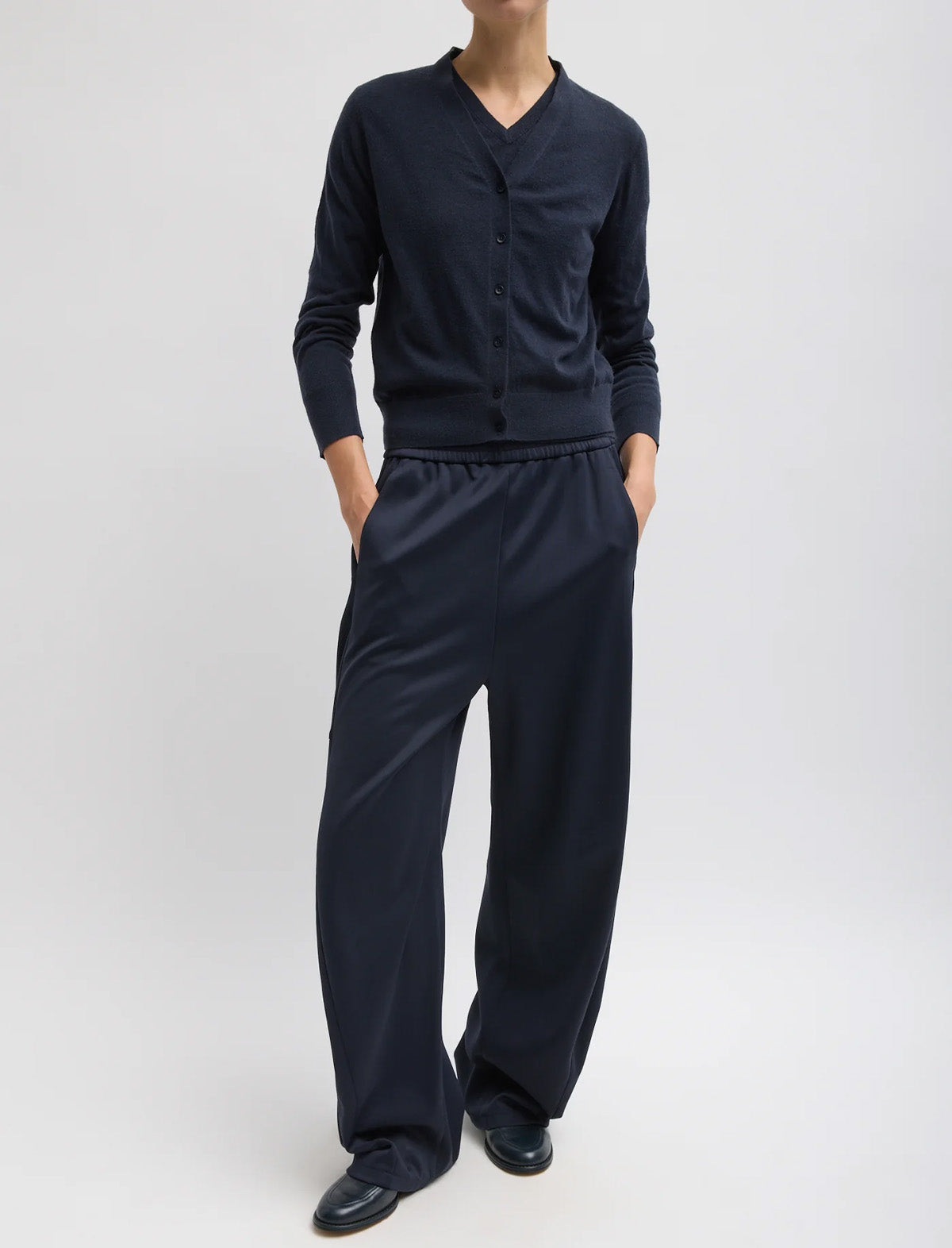 TIBI Active Knit Winslow Pant in Navy
