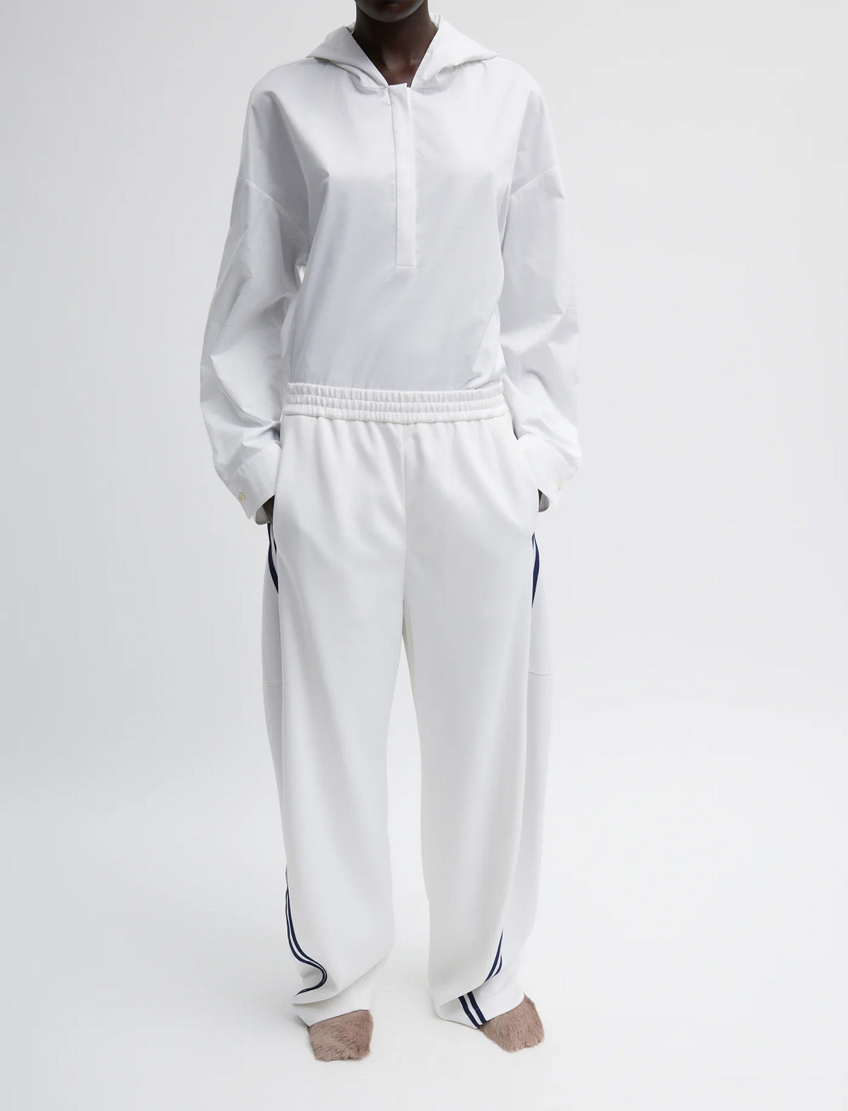 TIBI Active Knit Winslow Pant in White