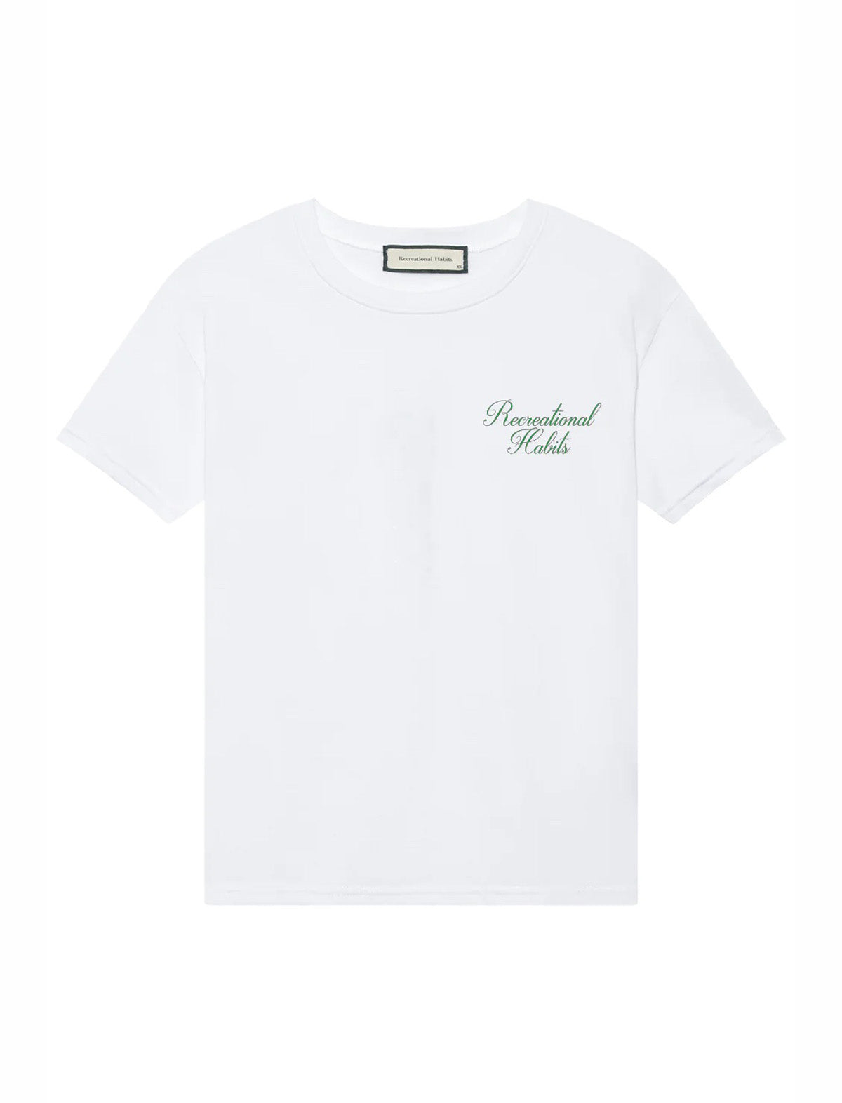 RECREATIONAL HABITS Forever Classic Script Tee in White