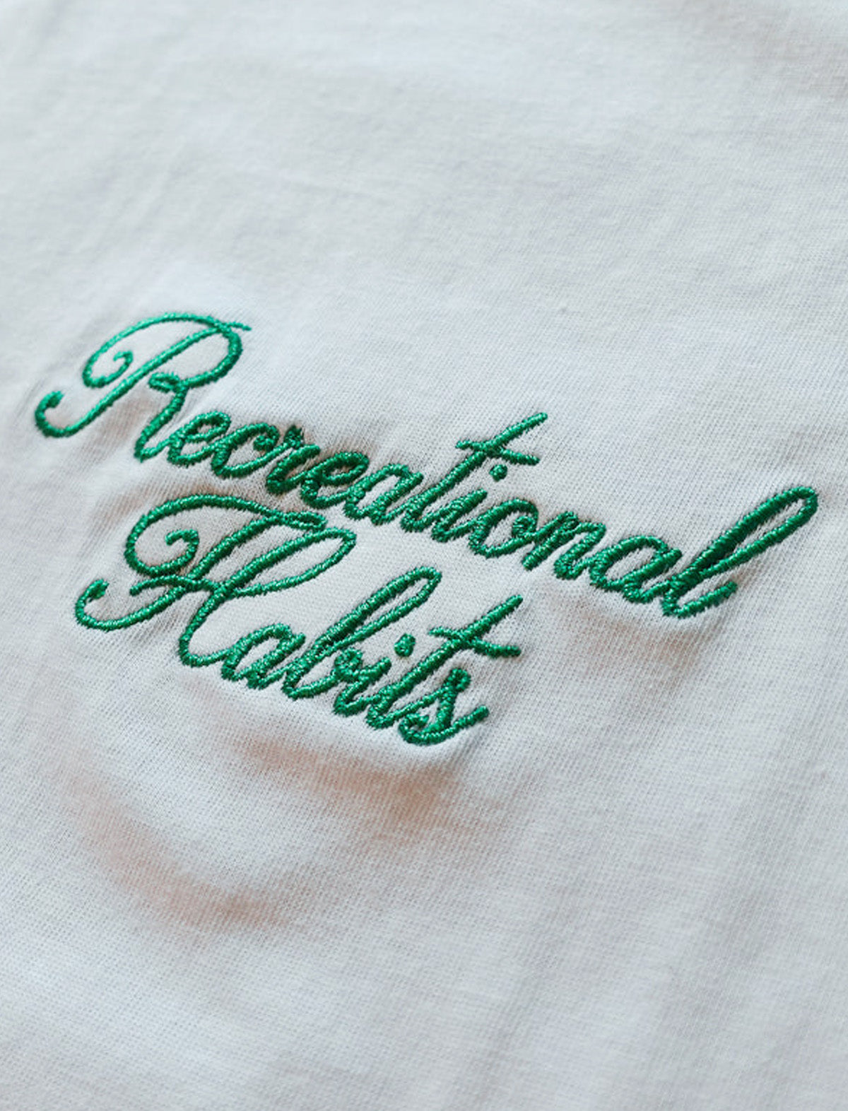 RECREATIONAL HABITS Forever Classic Script Tee in White