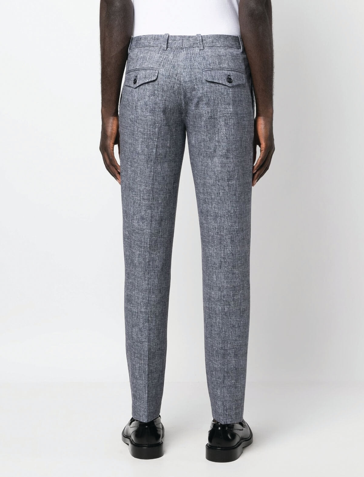 CIRCOLO 1901 Jersey Tailored Trousers in Blue Piquet