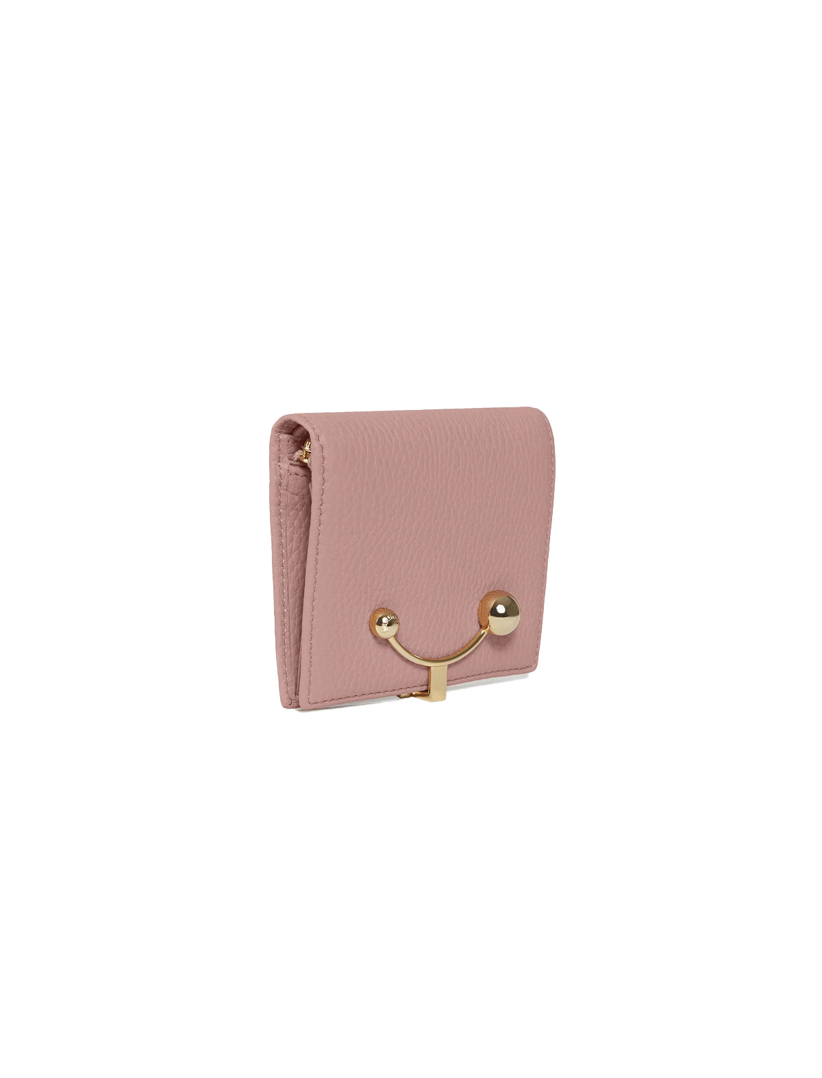STRATHBERRY Crescent Wallet in Grain Leather Blush Rose