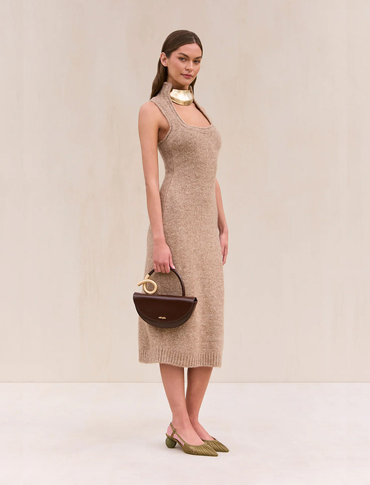 CULT GAIA Casey Knit Dress in Beach Melange