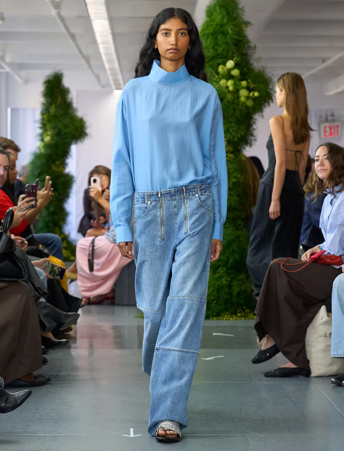 TIBI Classic Wash Denim Fischer Jean in Classic Blue