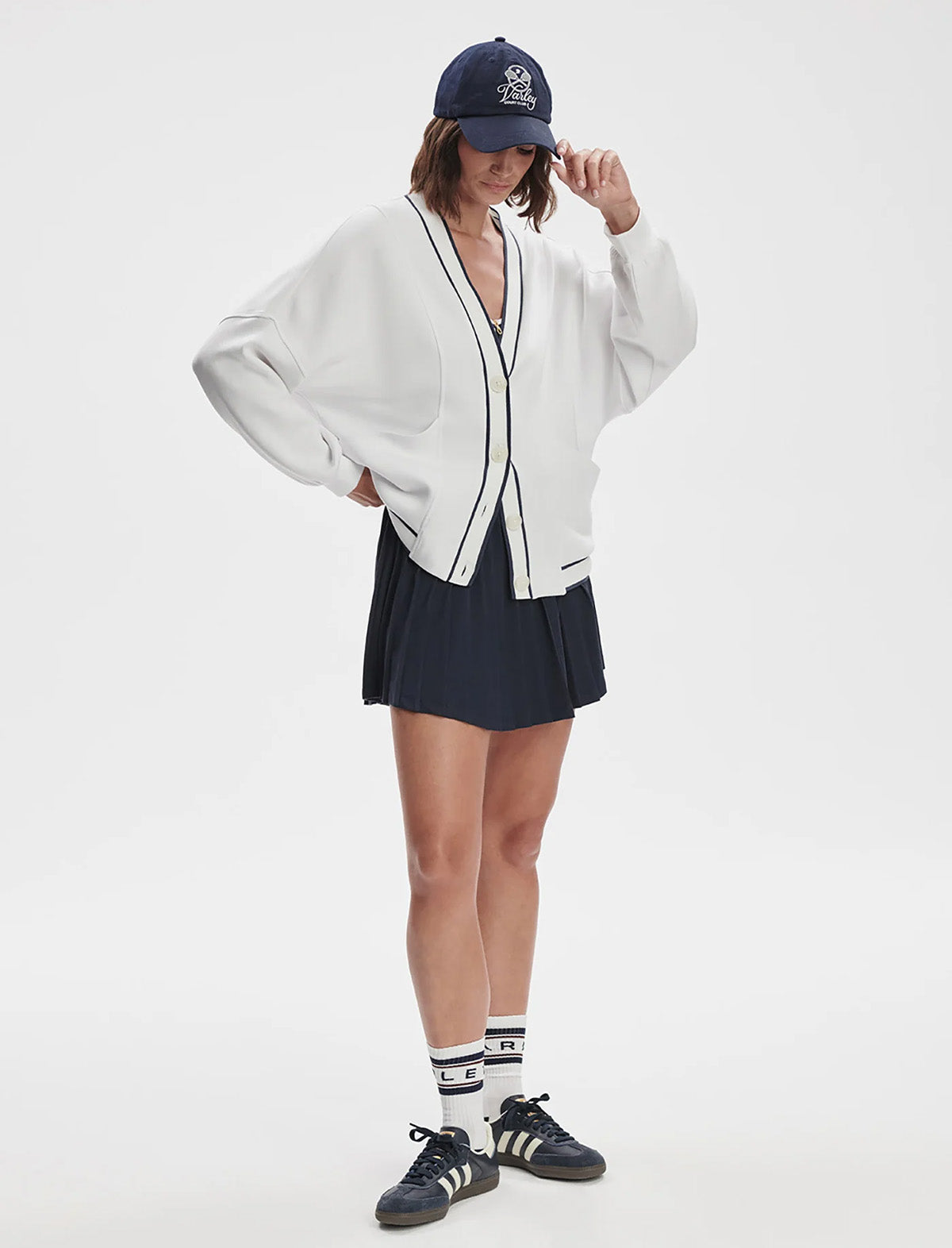 VARLEY Decker Off-Court Cardigan in White