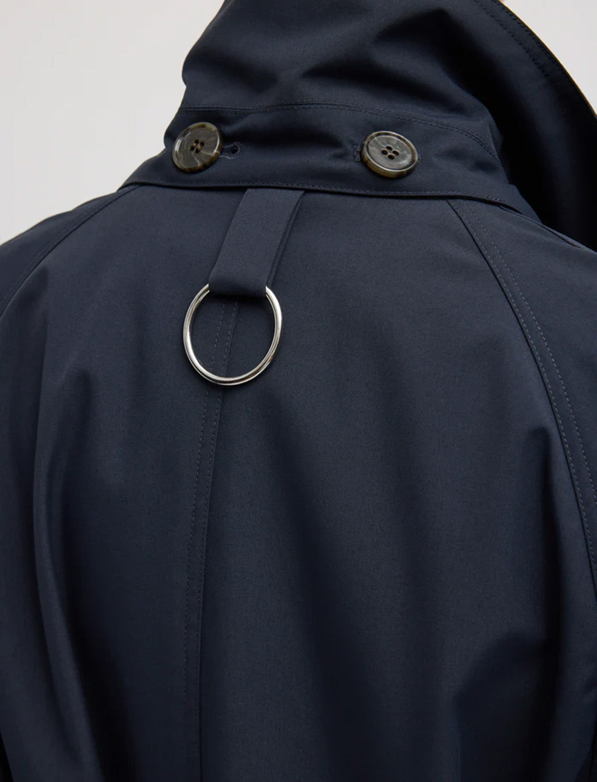 TIBI Double Collar Frank Trench in Navy